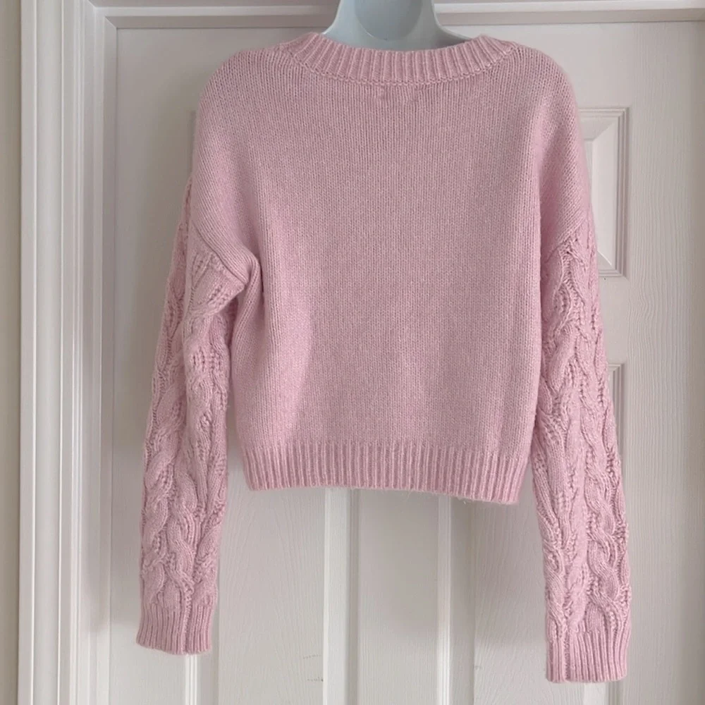 Jessica Simpson Cable Knit Sweater Medium - Picture 3 of 7